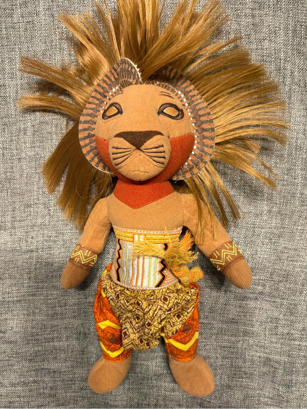 Disney Lion King broadway musical Simba Plush Accent Doll  10 in